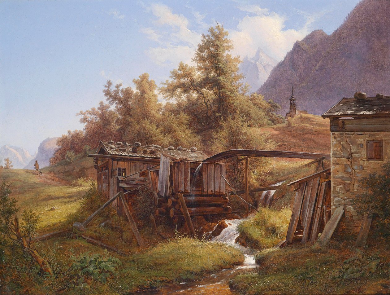 Starý mlýn v údolí poblíž Berchtesgadenu, Salcburk od Robert Kummer