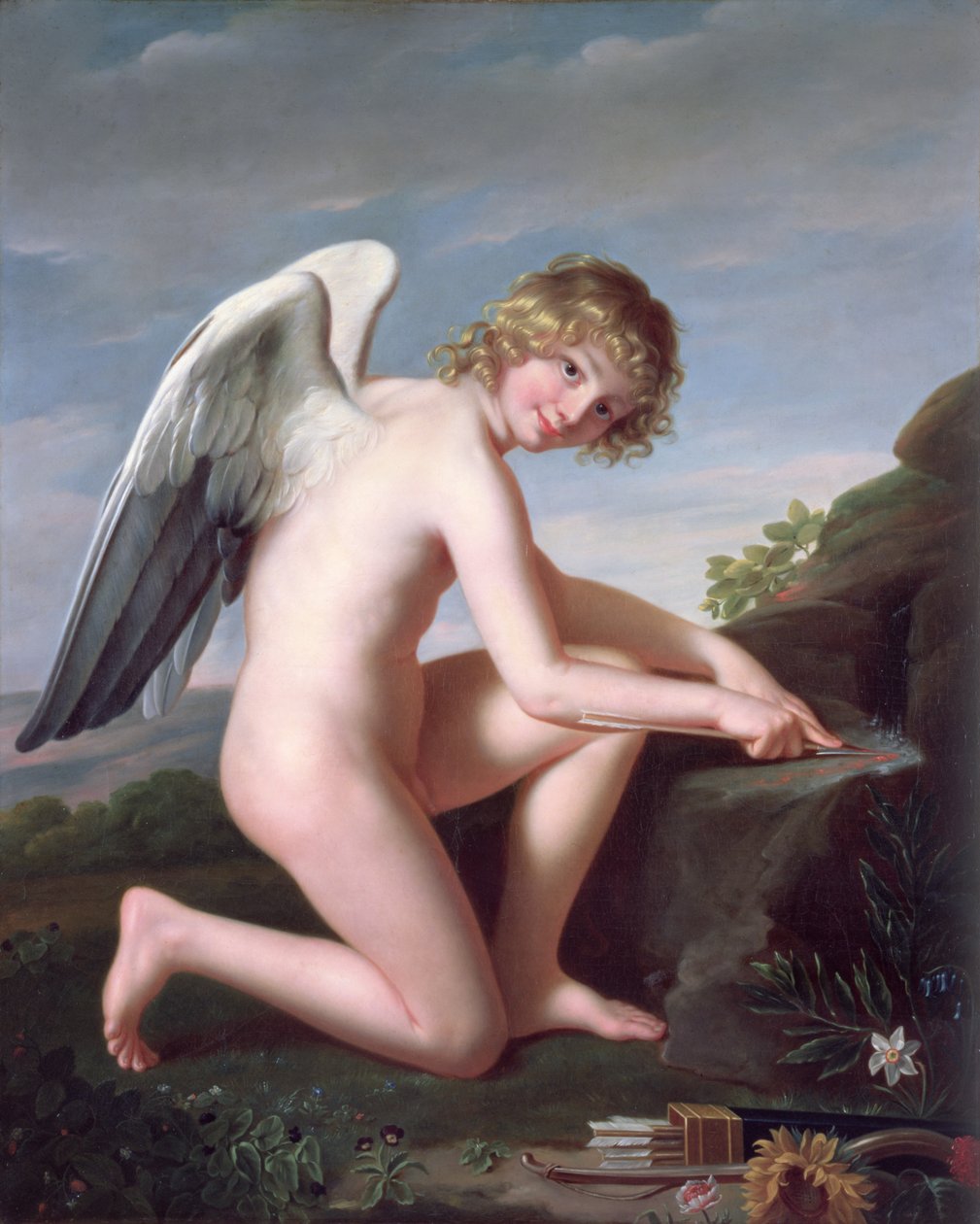 Amor brousí své šípy, 1798 od Robert Lefevre