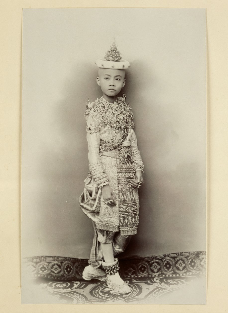 Siamský princ na obřadu řezání horního uzlu, 1890 od Robert Lenz