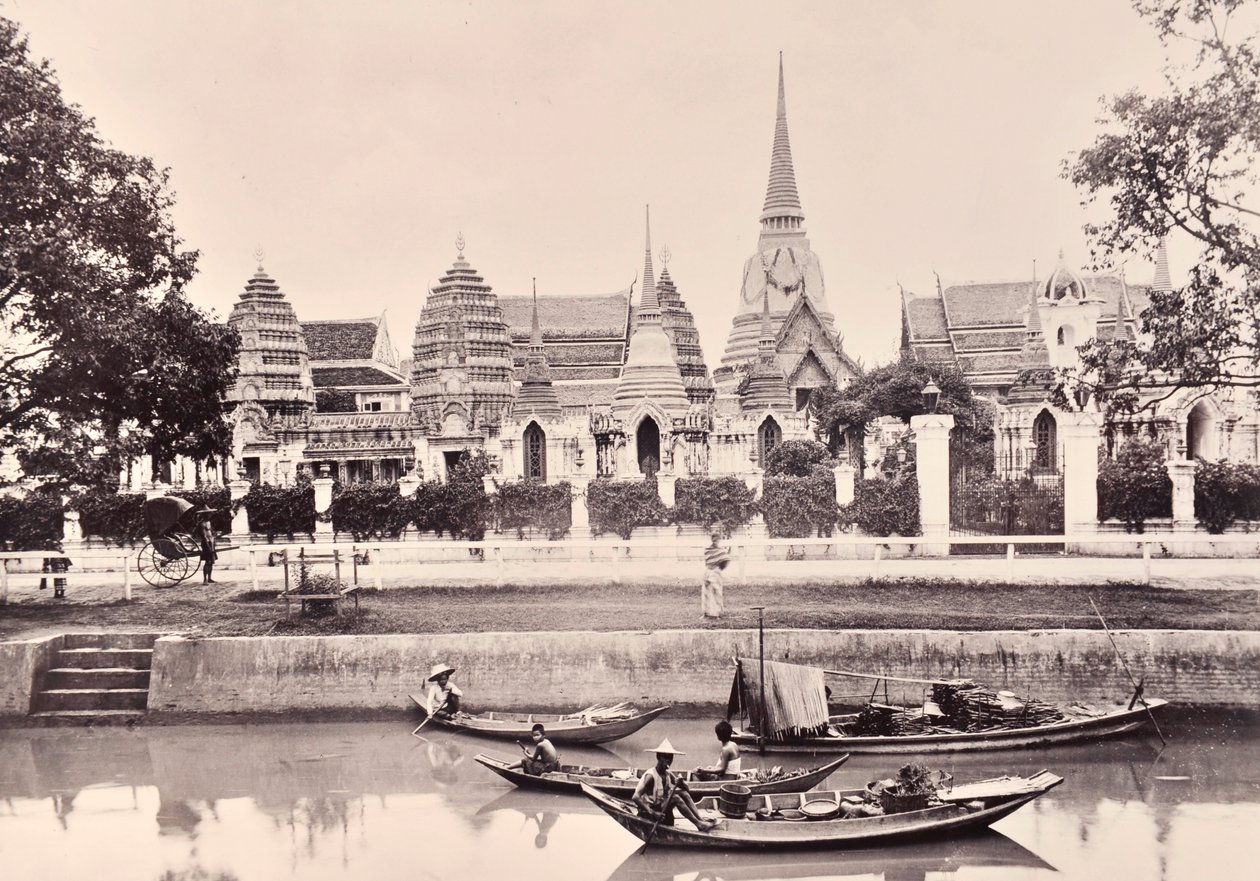 Pohled na kanál v Bangkoku, cca 1890 od Robert Lenz