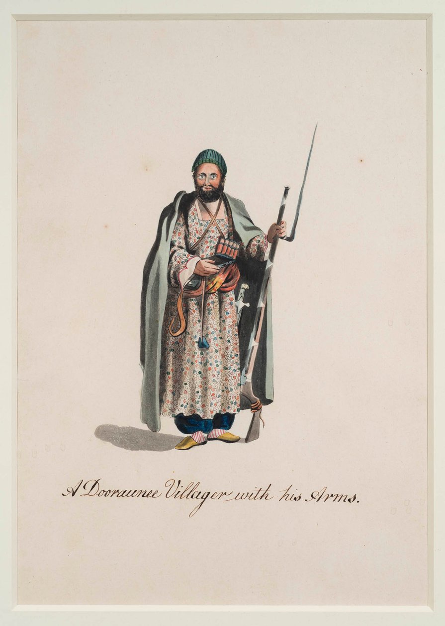 Vesničan z Dooraunee se svými pažemi, 1815 od Robert Melville Grindlay