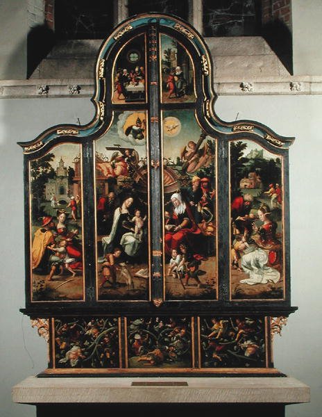 Varhany, cca 1540 (se zavřenými dveřmi) od Robert Moreau