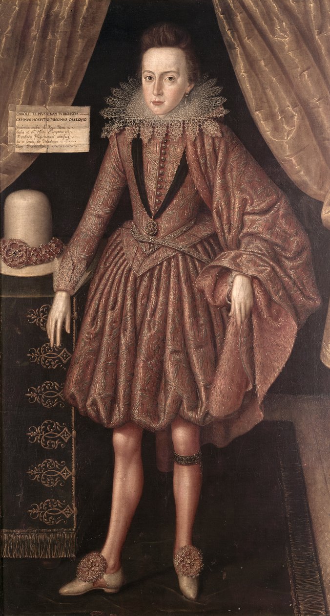 Karel I. jako princ z Walesu, kolem 1612-13 od Robert Peake