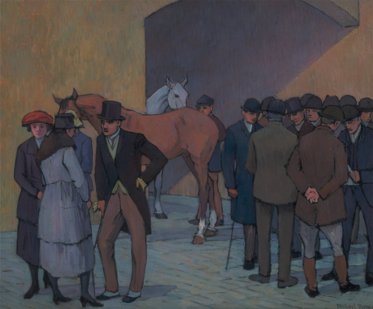 Ráno v Tattersalls od Robert Polhill Bevan