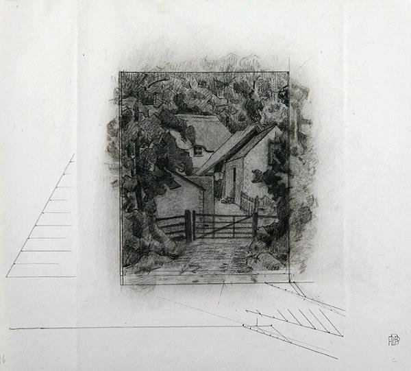 Fields Farm, Clayhidon, 1917 (pastel na papíře) od Robert Polhill Bevan