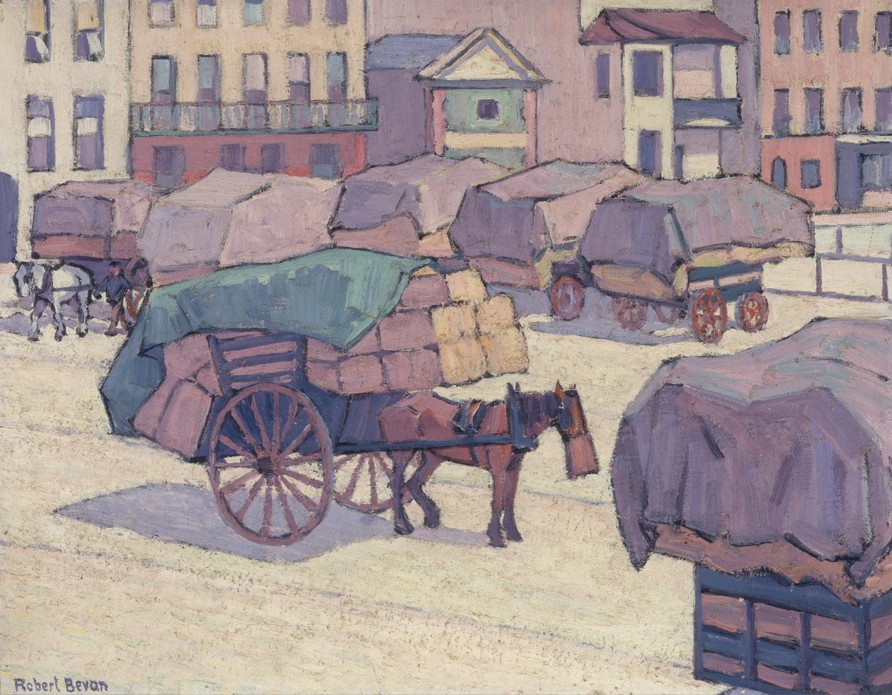 Vozíky na seno, Cumberland Market od Robert Polhill Bevan