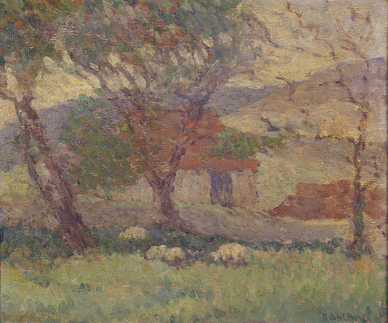 V Downs u Lewes, 1906 od Robert Polhill Bevan