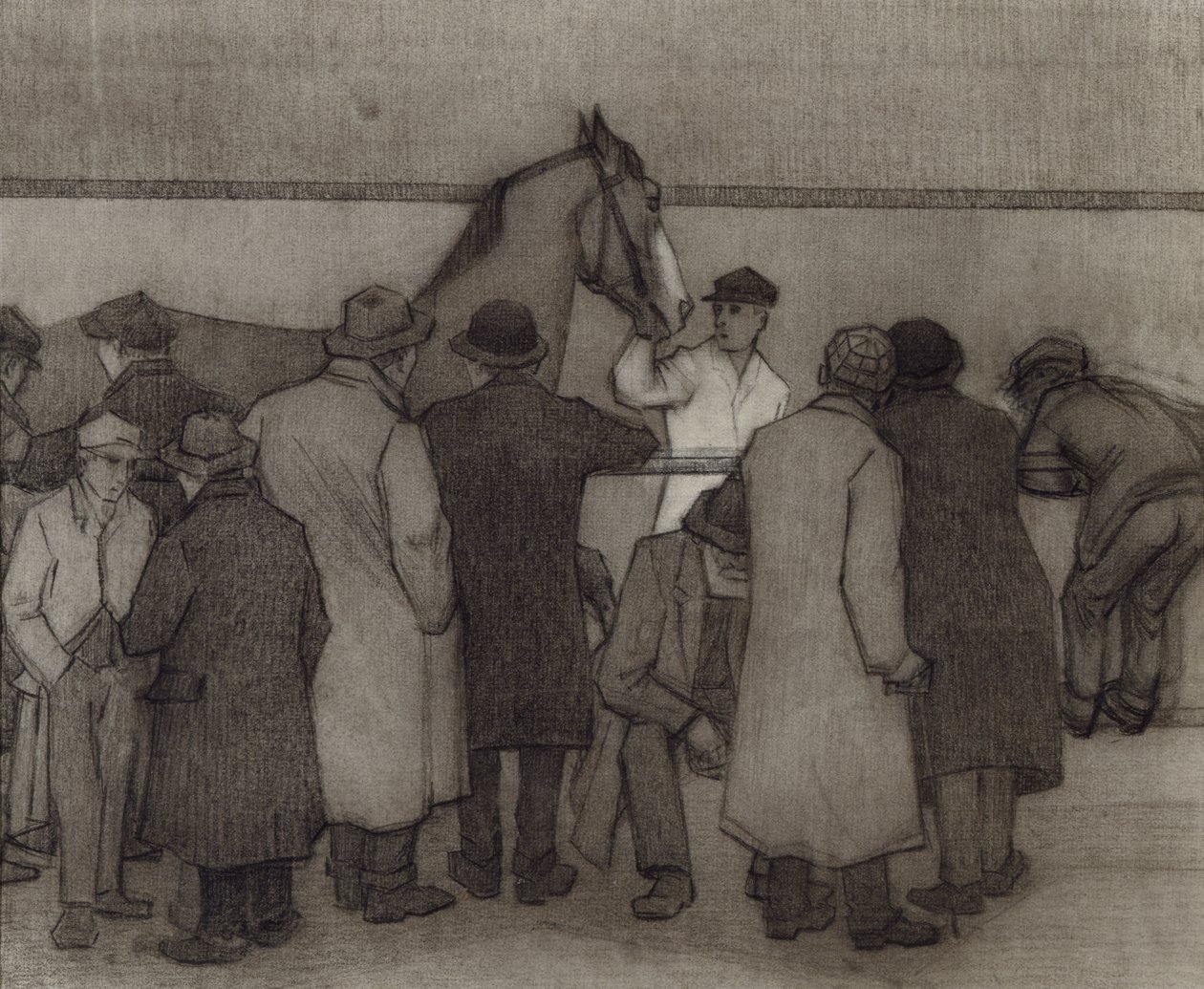 Prodej na Wards Repository, č. 2, kolem roku 1918 (pastel a uhl na papíře) od Robert Polhill Bevan