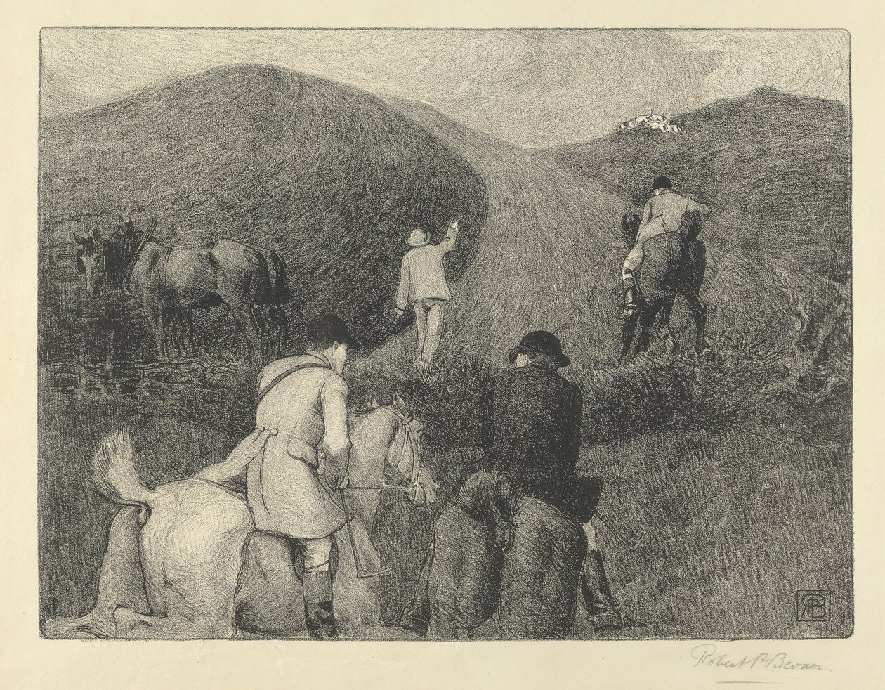 Létající balíček (tužka a pastelka) od Robert Polhill Bevan
