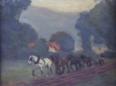 Tým čtyř koní, kolem roku 1906 od Robert Polhill Bevan