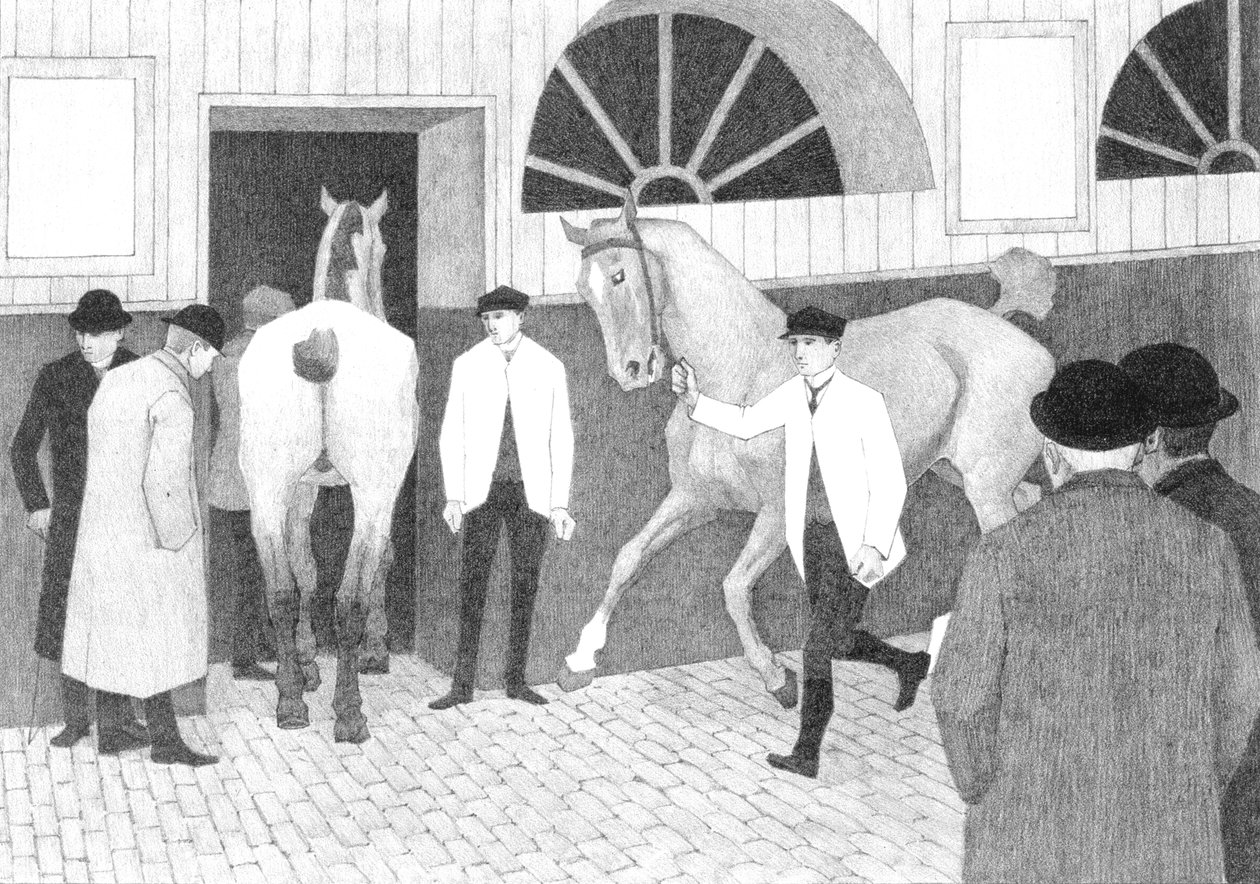 The Horse Mart (Barbican No.1) 1920 od Robert Polhill Bevan