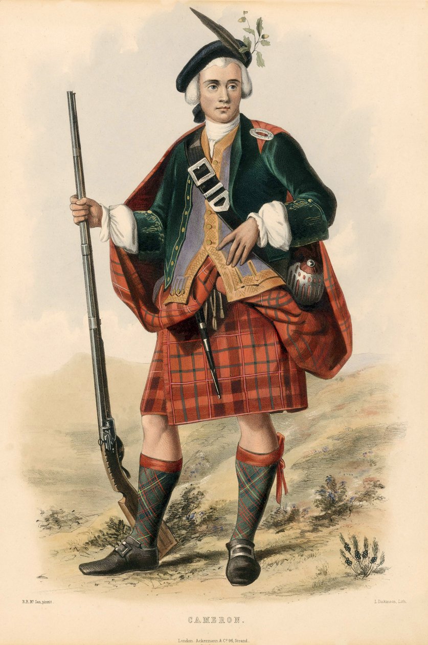 Cameron, z The Clans of the Scottish Highlands, pub.1845 od Robert Ronald McIan