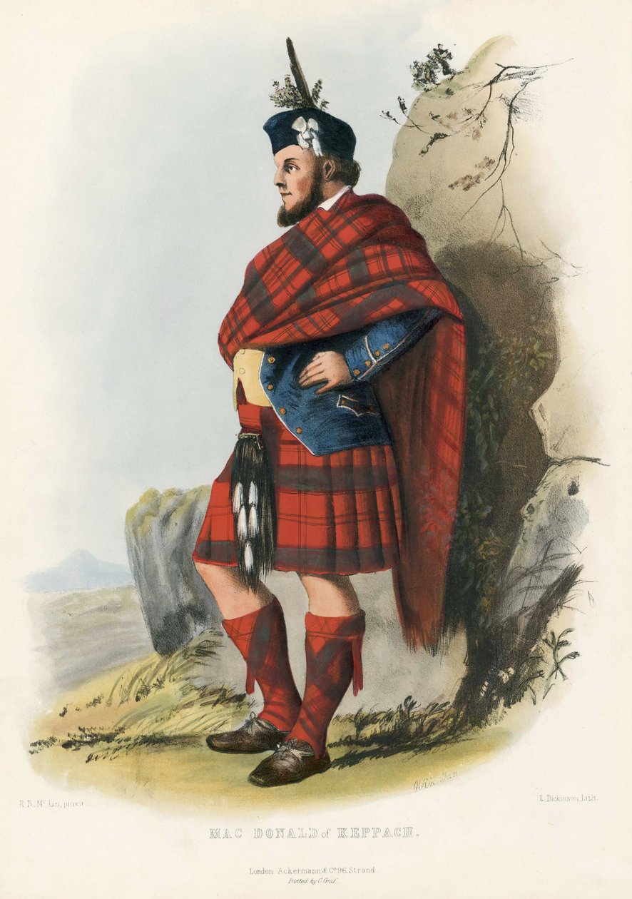 Mac Donald z Keppagh, z The Clans of the Scottish Highlands, pub.1845 od Robert Ronald McIan