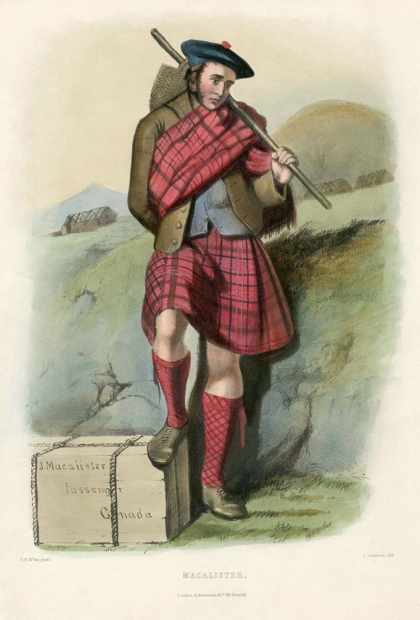 Macalister, od The Clans of the Scottish Highlands, pub.1845 od Robert Ronald McIan