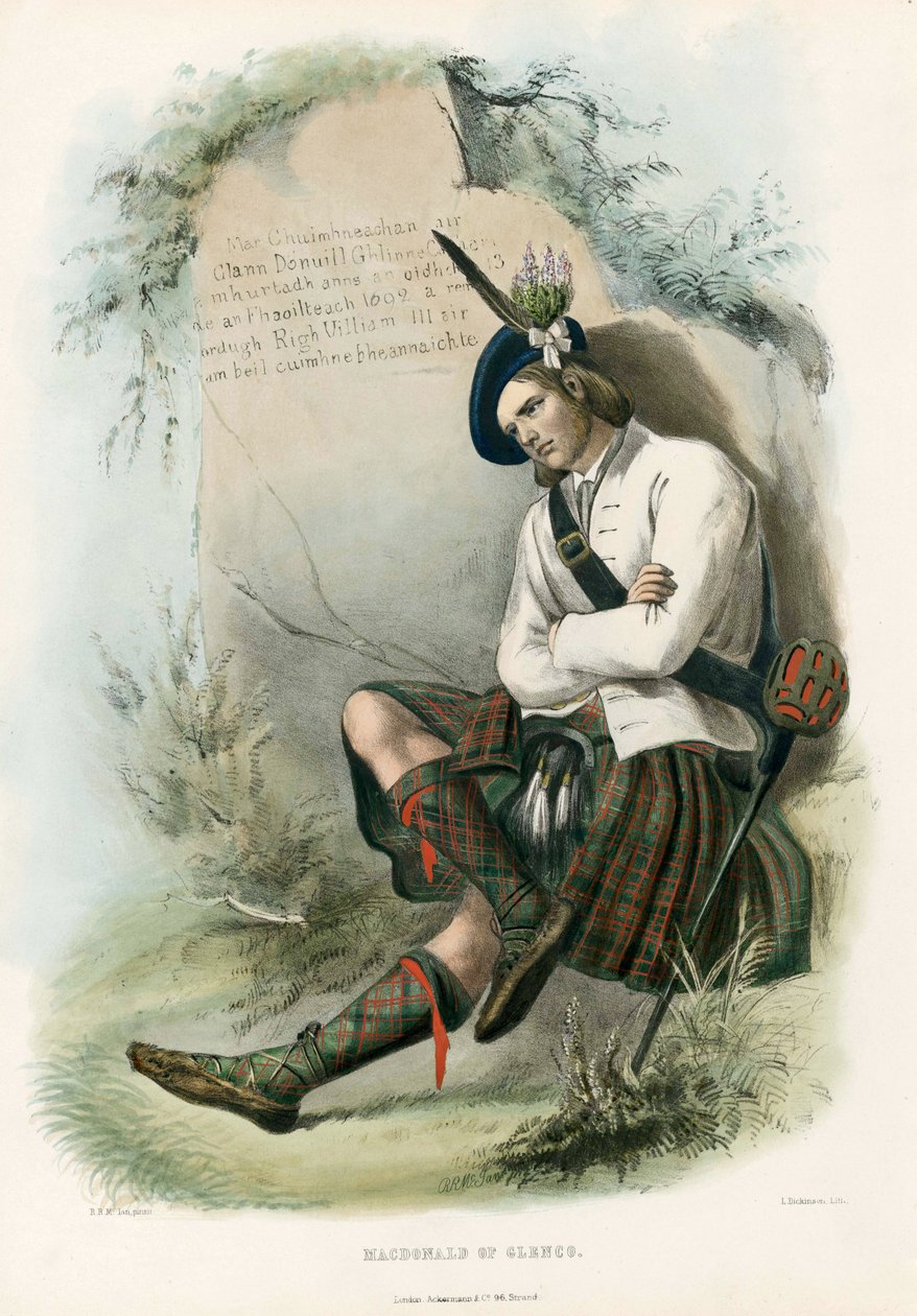 Macdonald z Glencoe, z The Clans of the Scottish Highlands, pub. 1845 od Robert Ronald McIan