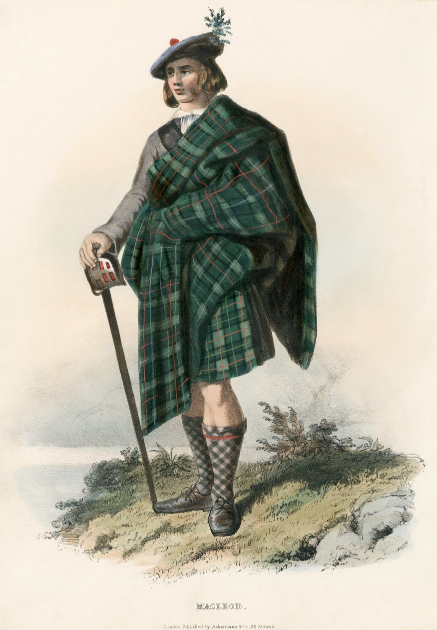 Macleod, z The Clans of the Scottish Highlands, pub.1845 od Robert Ronald McIan