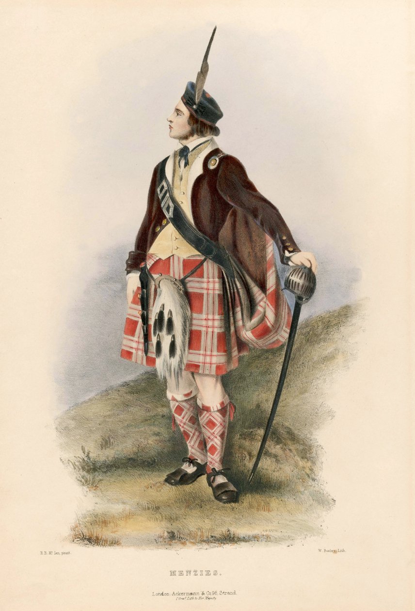 Menzies, od The Clans of the Scottish Highlands, pub.1845 od Robert Ronald McIan