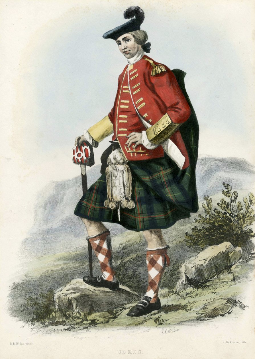 Ulric, z The Clans of the Scottish Highlands, pub.1845 od Robert Ronald McIan