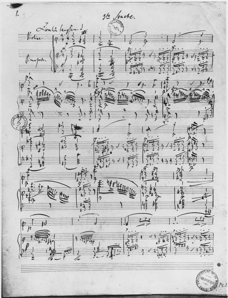 Třetí sonáta pro klavír a housle od Robert Schumann