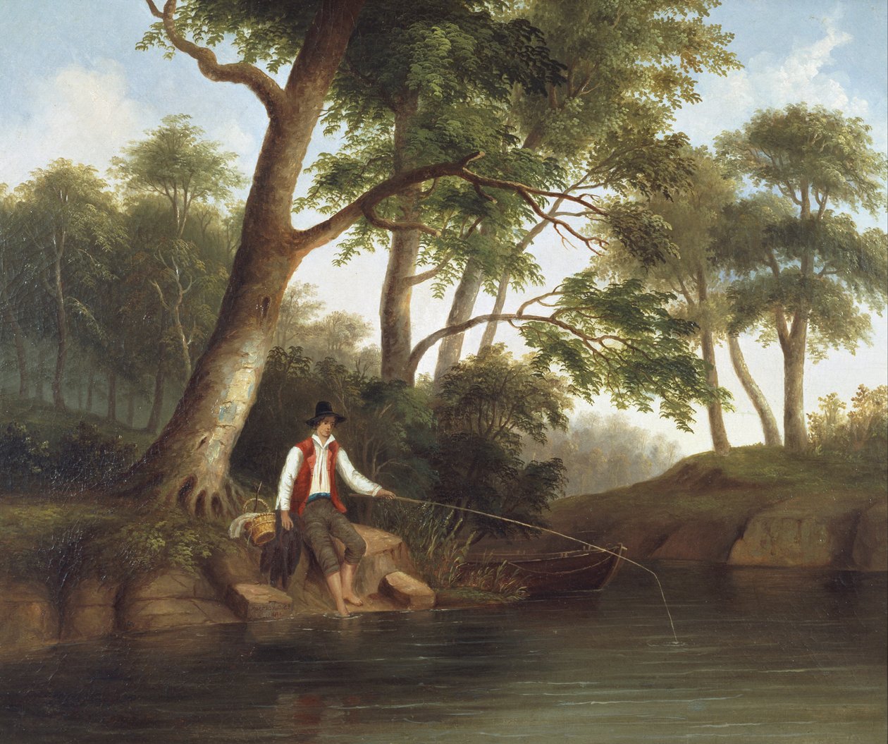 Muž rybaření od Robert Scott Duncanson