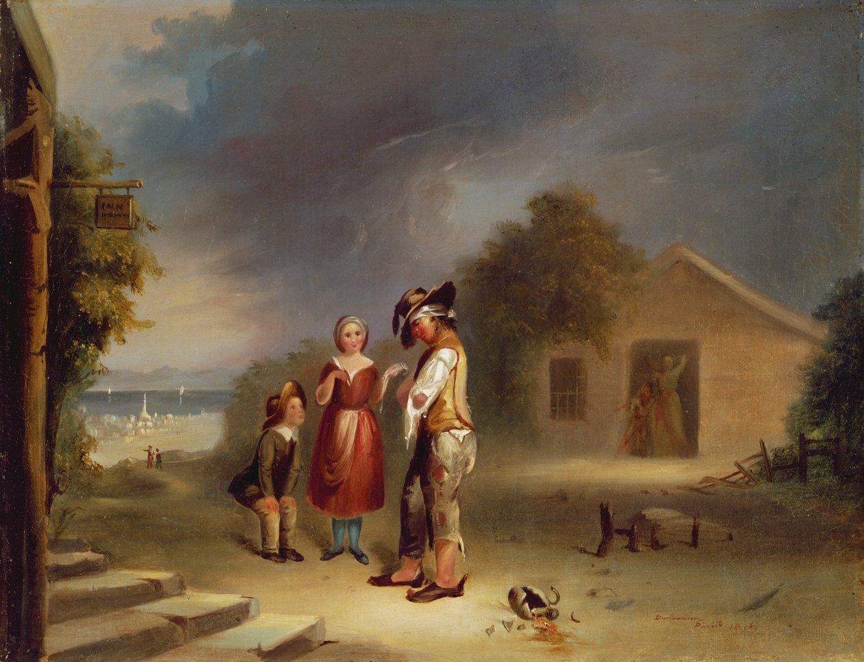 The Drunkards Plight, 1845 od Robert Scott Duncanson