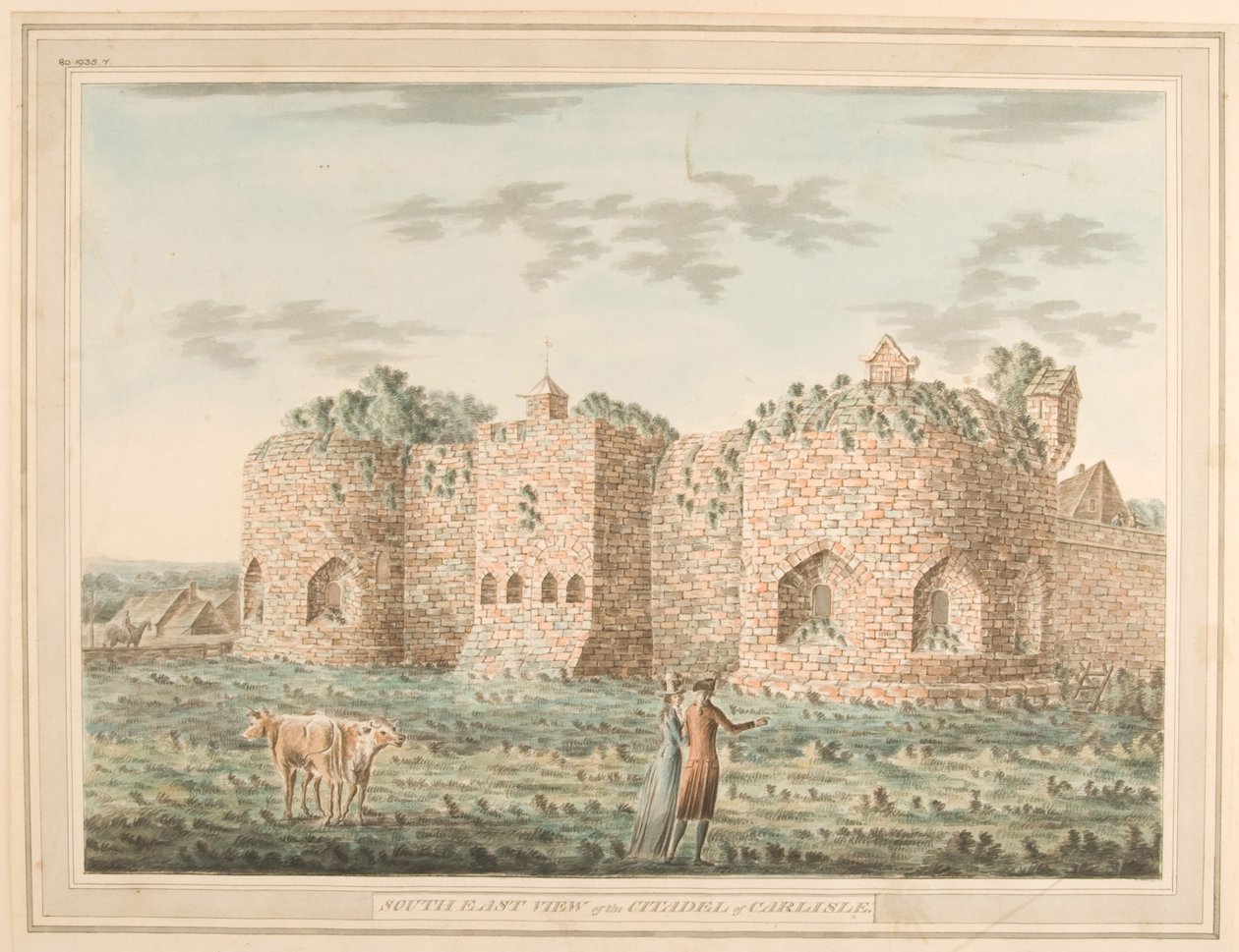 South East View of the Citadel of Carlisle, 1791 (wc na papíře) od Robert Senior Carlyle