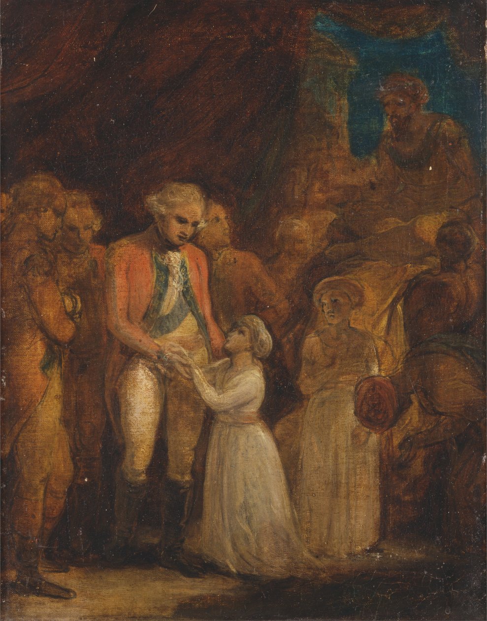Dva synové Tipu Sahiba, sultána z Mysore, budou předáni jako rukojmí generálovi Cornwallisovi od Robert Smirke