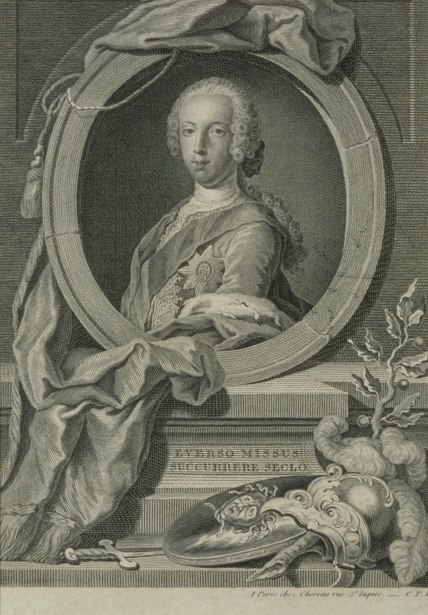 Princ Charles Edward Stuart (1720-88) (mědirytina) od Robert Strange