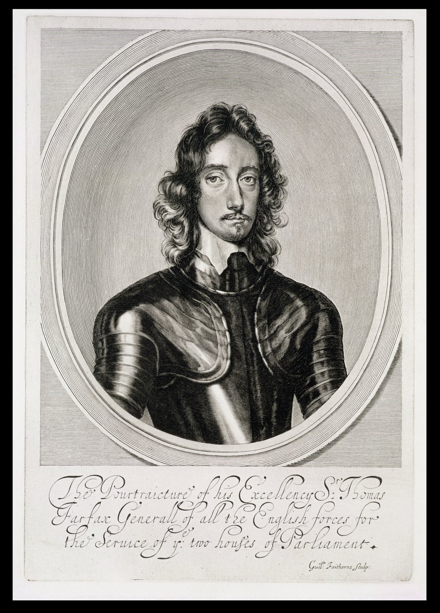 Portrét Thomase, lorda Fairfaxe (1612-71) vyrytý Williamem Faithornem (1616-91) od Robert Walker