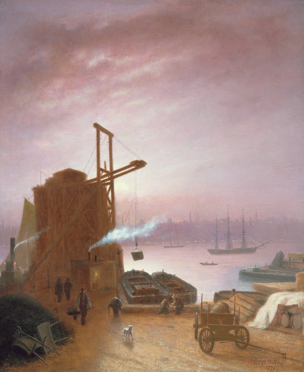 Řeka Hudson z Hobokenu, 1878 od Robert Walter Weir