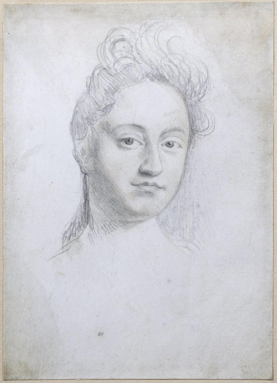 Portrét Sarah Churchillové, vévodkyně z Marlborough (1660-1744) (tužka na pergamenu) od Robert White