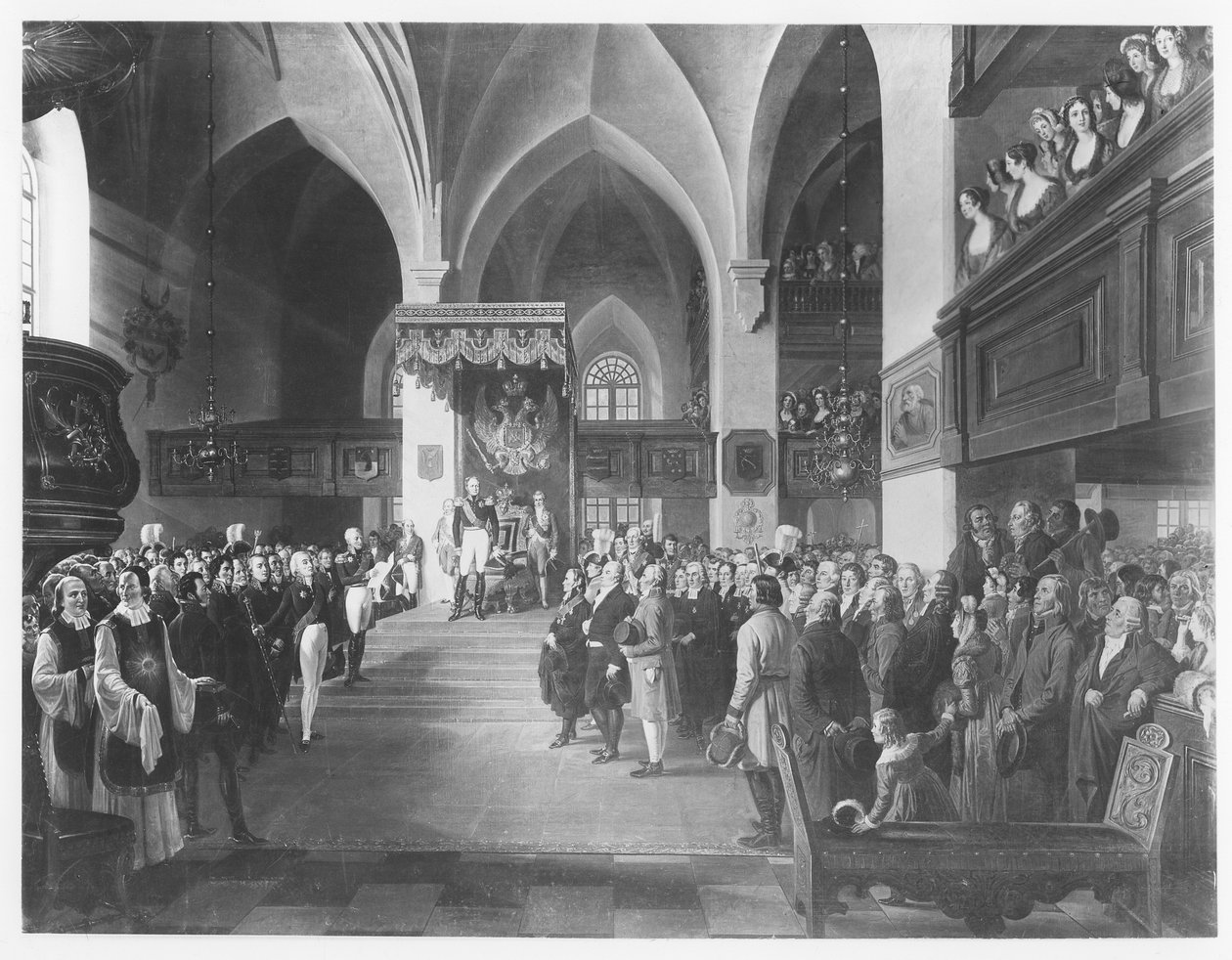 Alexandr I. Ruska přijímající poctu od států Finska od Robert Wilhelm Ekman