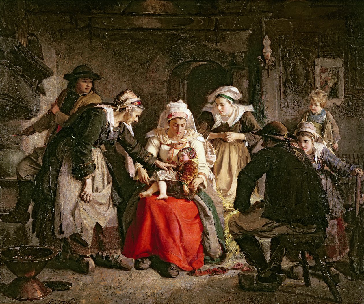 A Breton Sorceress, 1872 od Robert Wylie