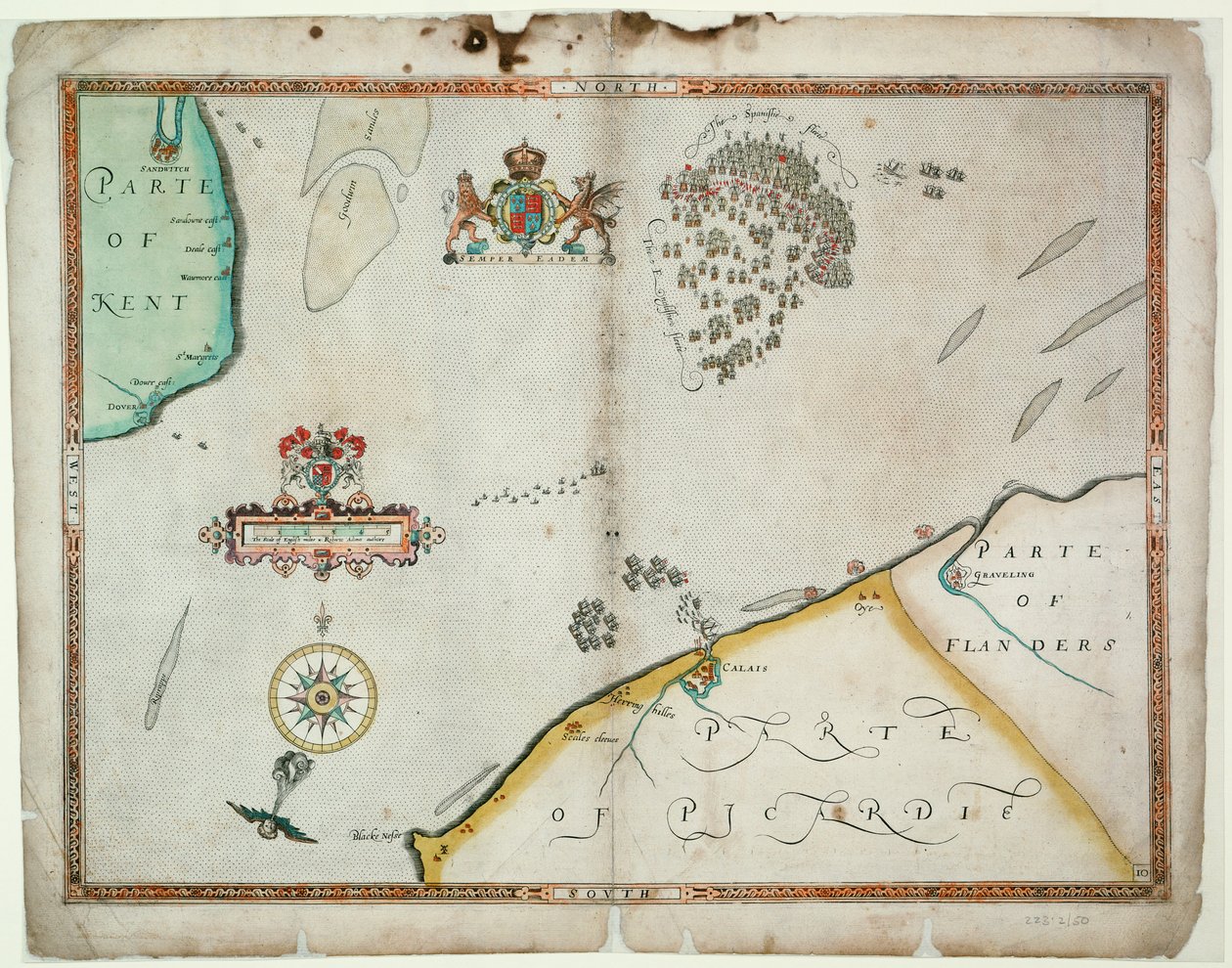 Bitva u Gravelines, 8. srpna 1588 od Robert (after) Adams