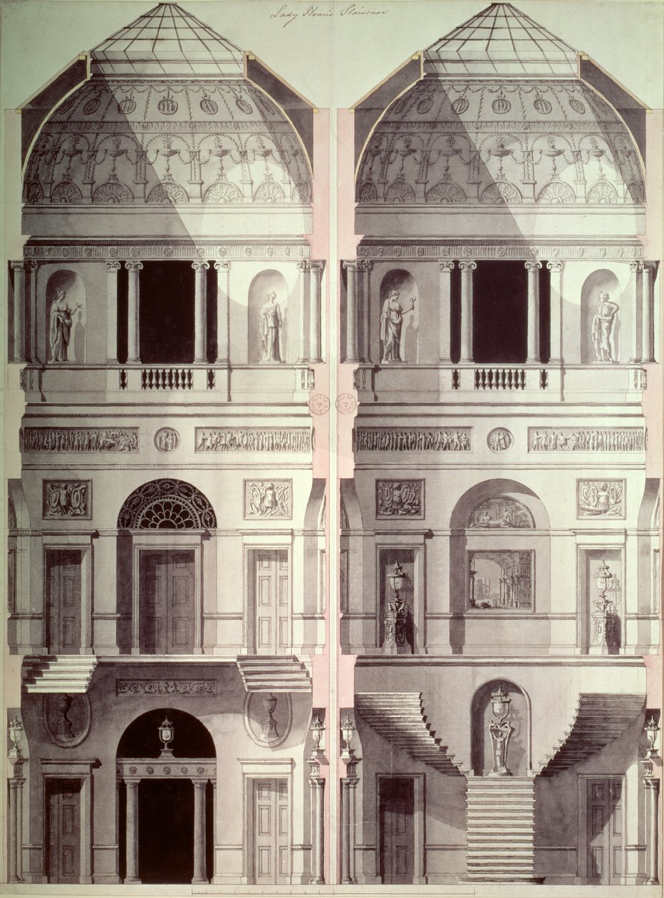 Portman Square, Home House, Robert Adam (1728-92) od Robert Adam