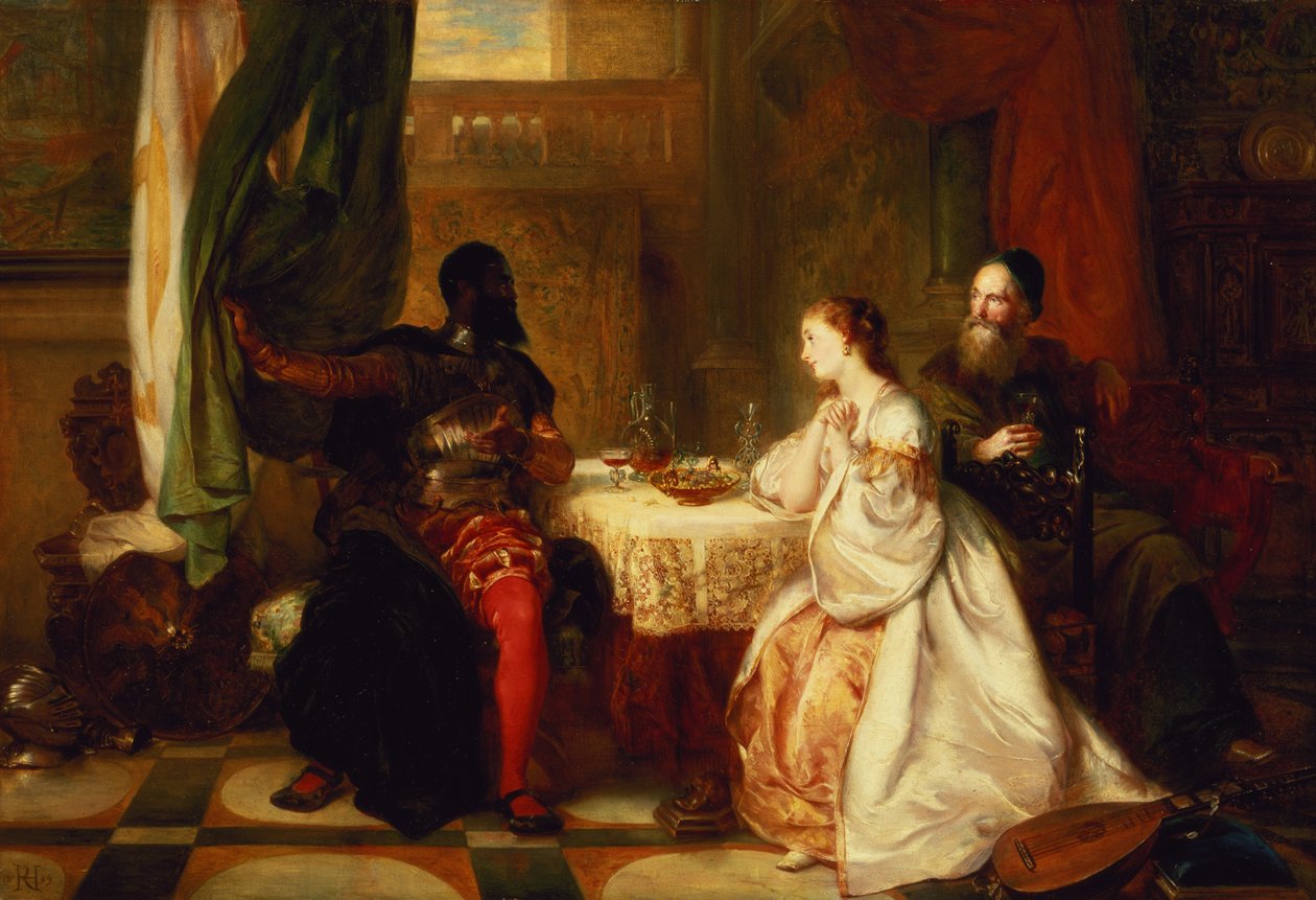 Othello týkající se jeho dobrodružství s Desdemonou, 1869 od Robert Alexander Hillingford