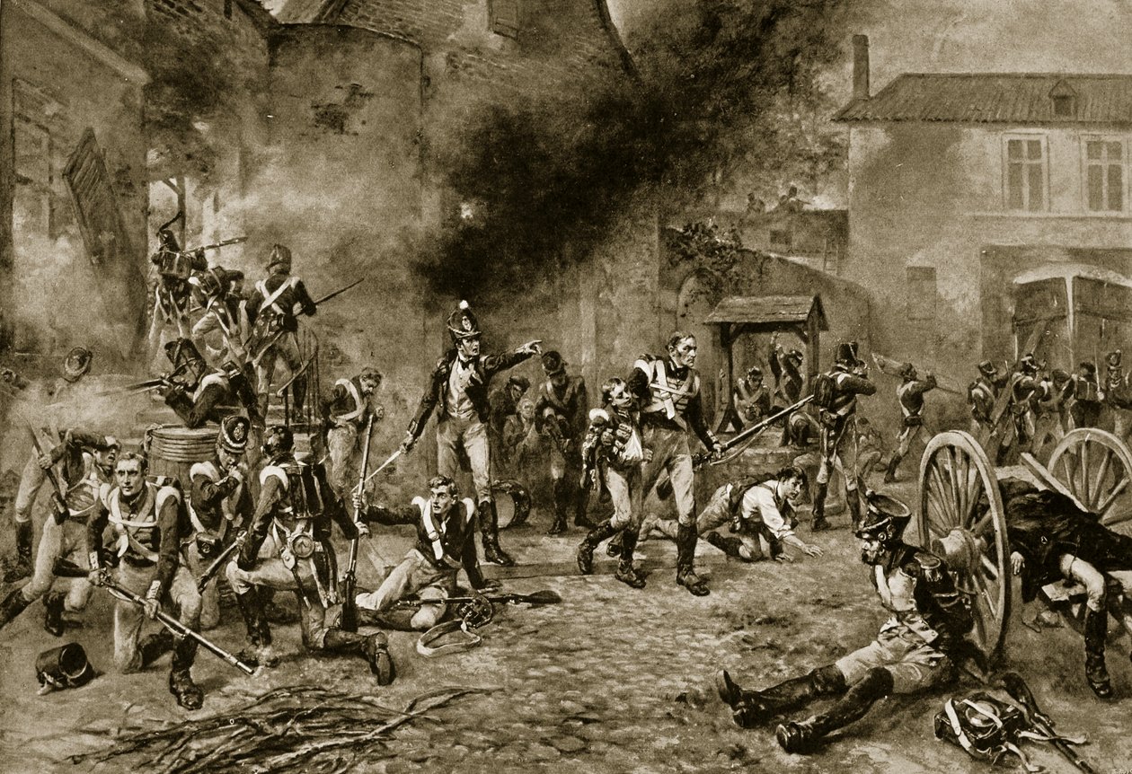 Obrana Hougoumontu, 18. června 1815 od Robert Alexander Hillingford