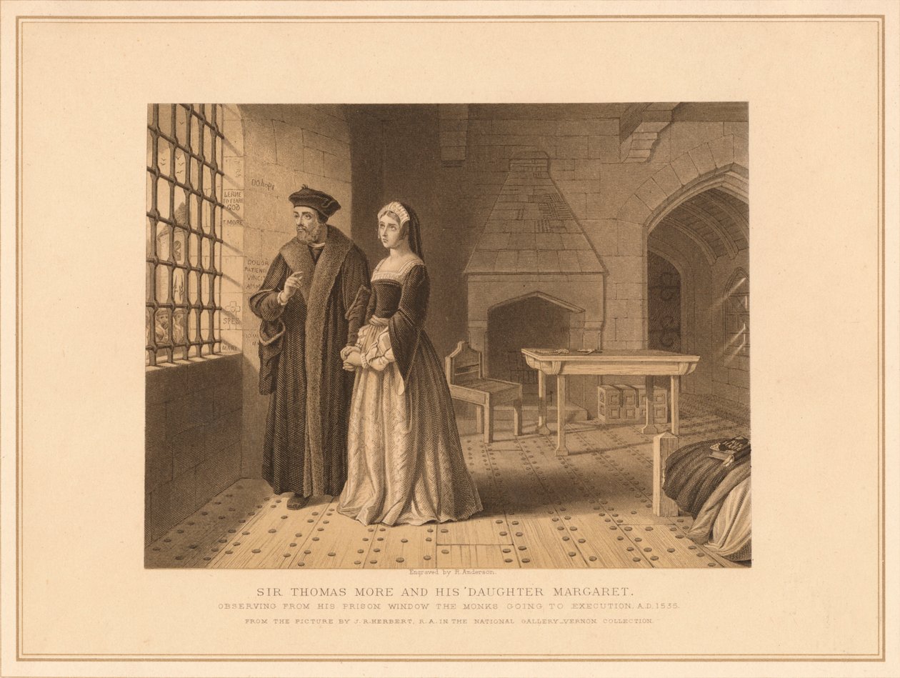 Sir Thomas More a jeho dcera Margaret, 1878 od Robert Anderson