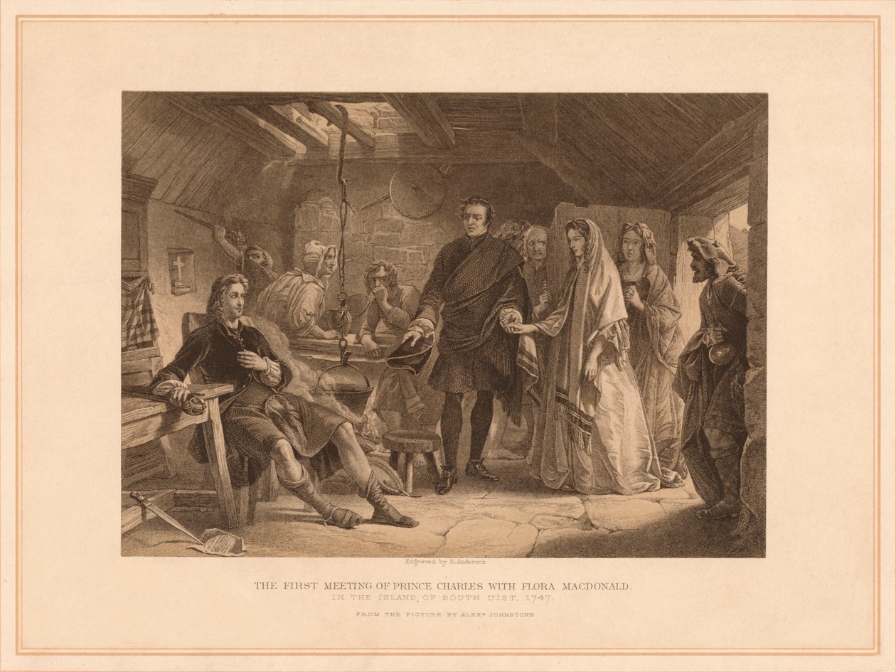 První setkání prince Charlese s Florou Macdonald, 1747 1878 od Robert Anderson