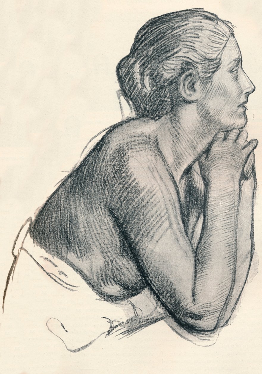 Studie v Sanguine, c1900 od Robert Anning Bell