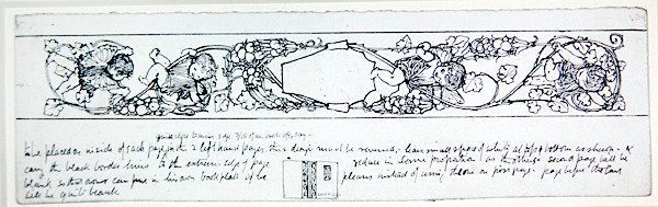 Design pro předsádky, cca 1895 (pero a inkoust na papíře) od Robert Anning Bell