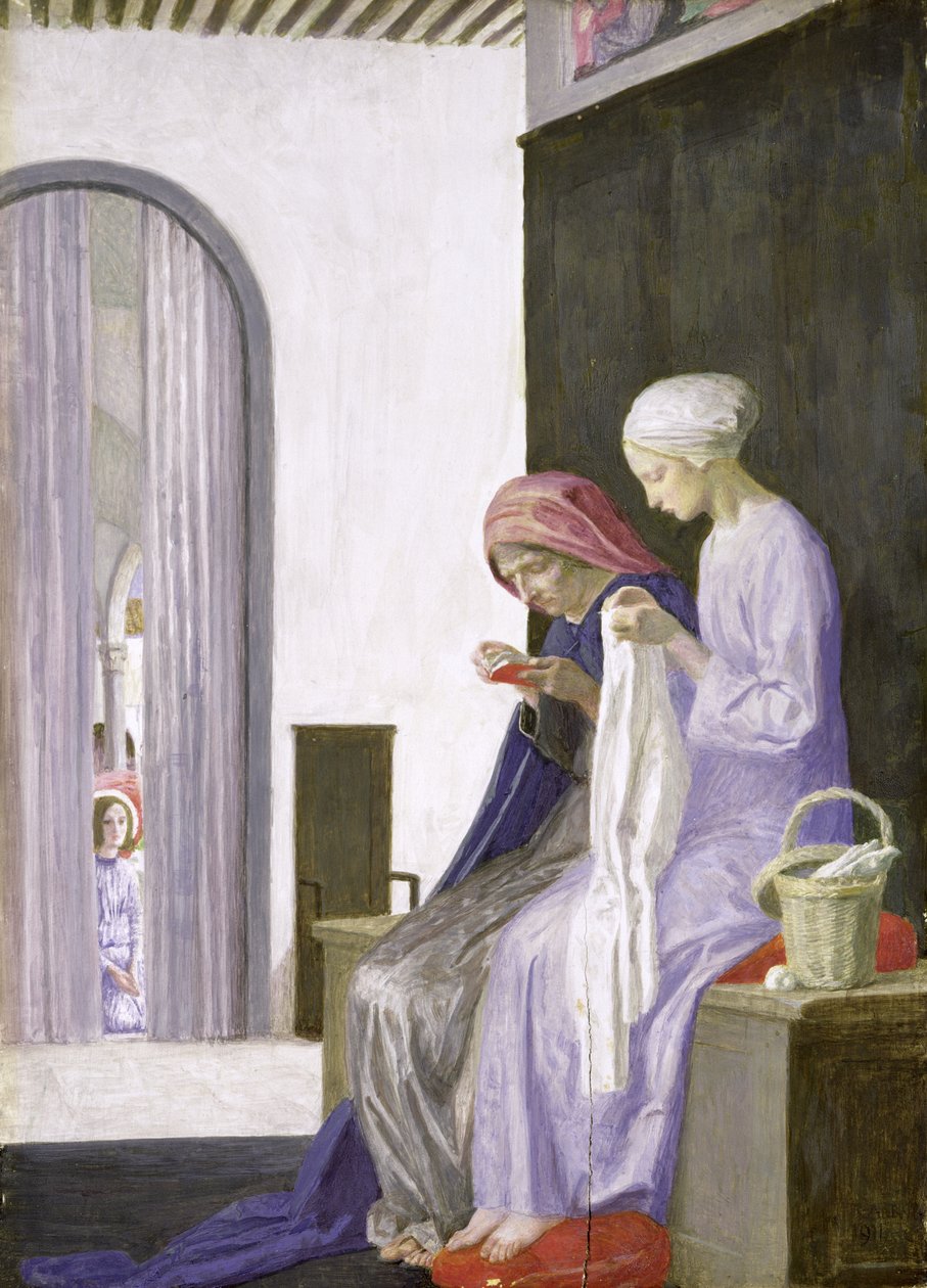 Marie v domě Alžběty, 1917 od Robert Anning Bell