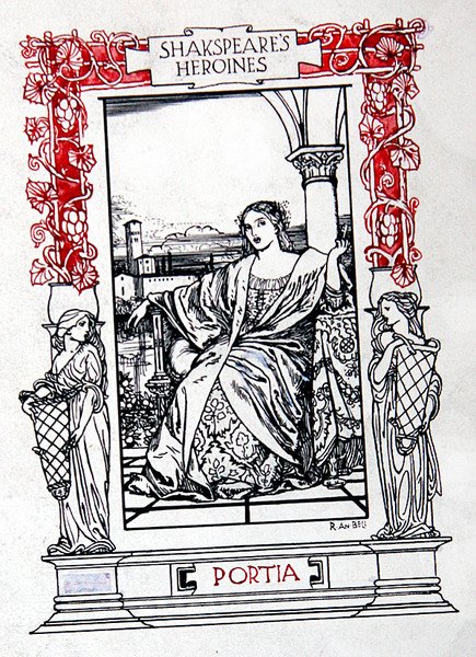 Portia, ze Shakespearových hrdinek od Anny Murphy Jameson od Robert Anning Bell