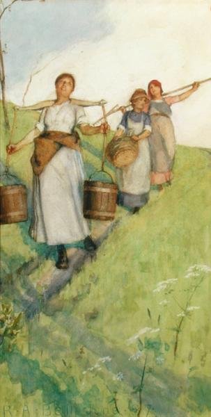 Návrat domů - Dojičky od Robert Anning Bell