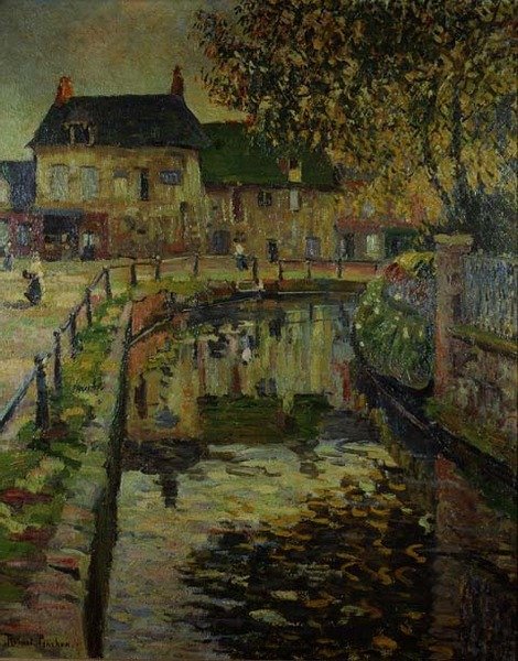 Kanál přes vesnici od Robert Antoine Pinchon