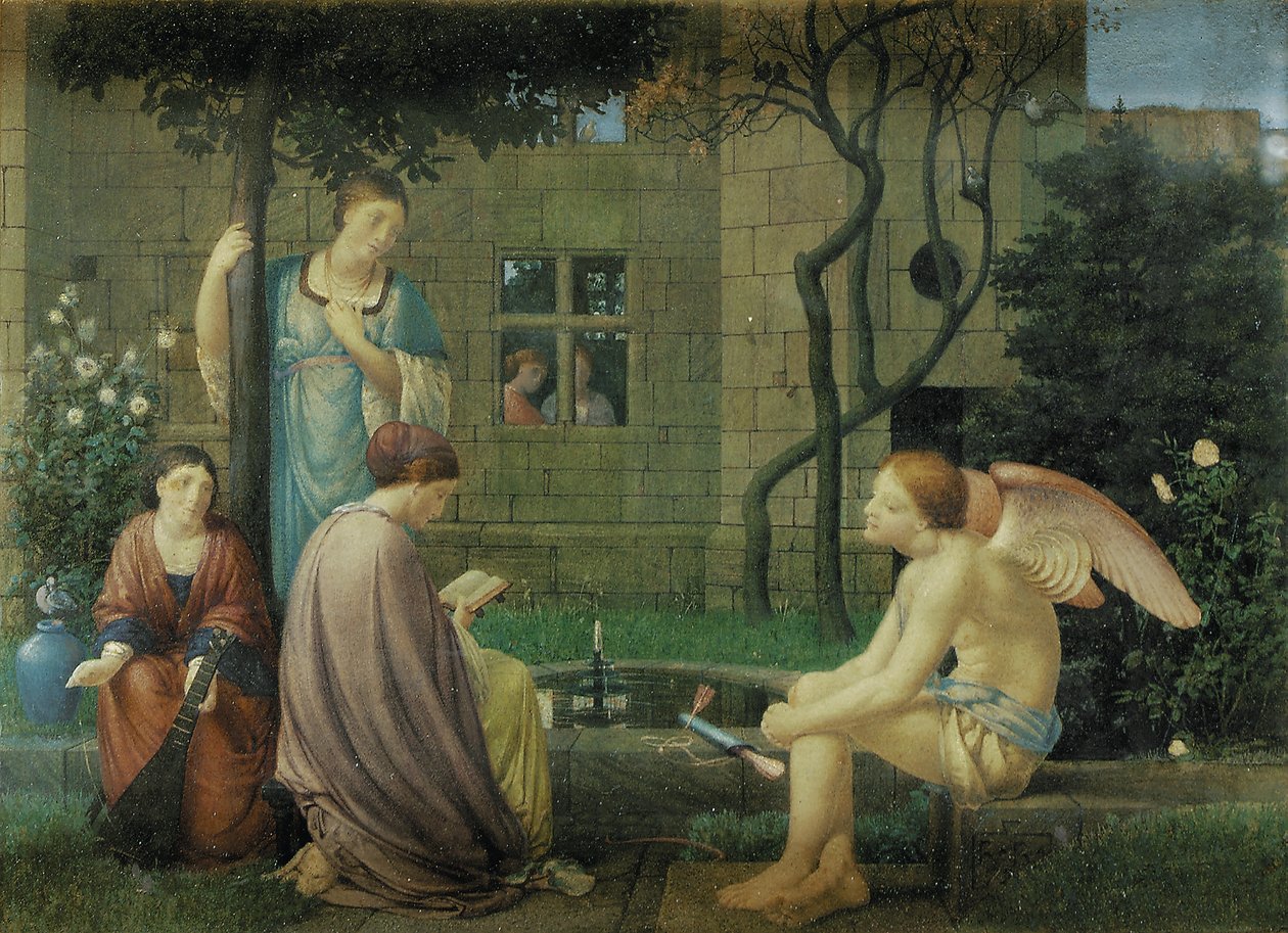 Reading of Love, He Being By, 1874 od Robert Bateman