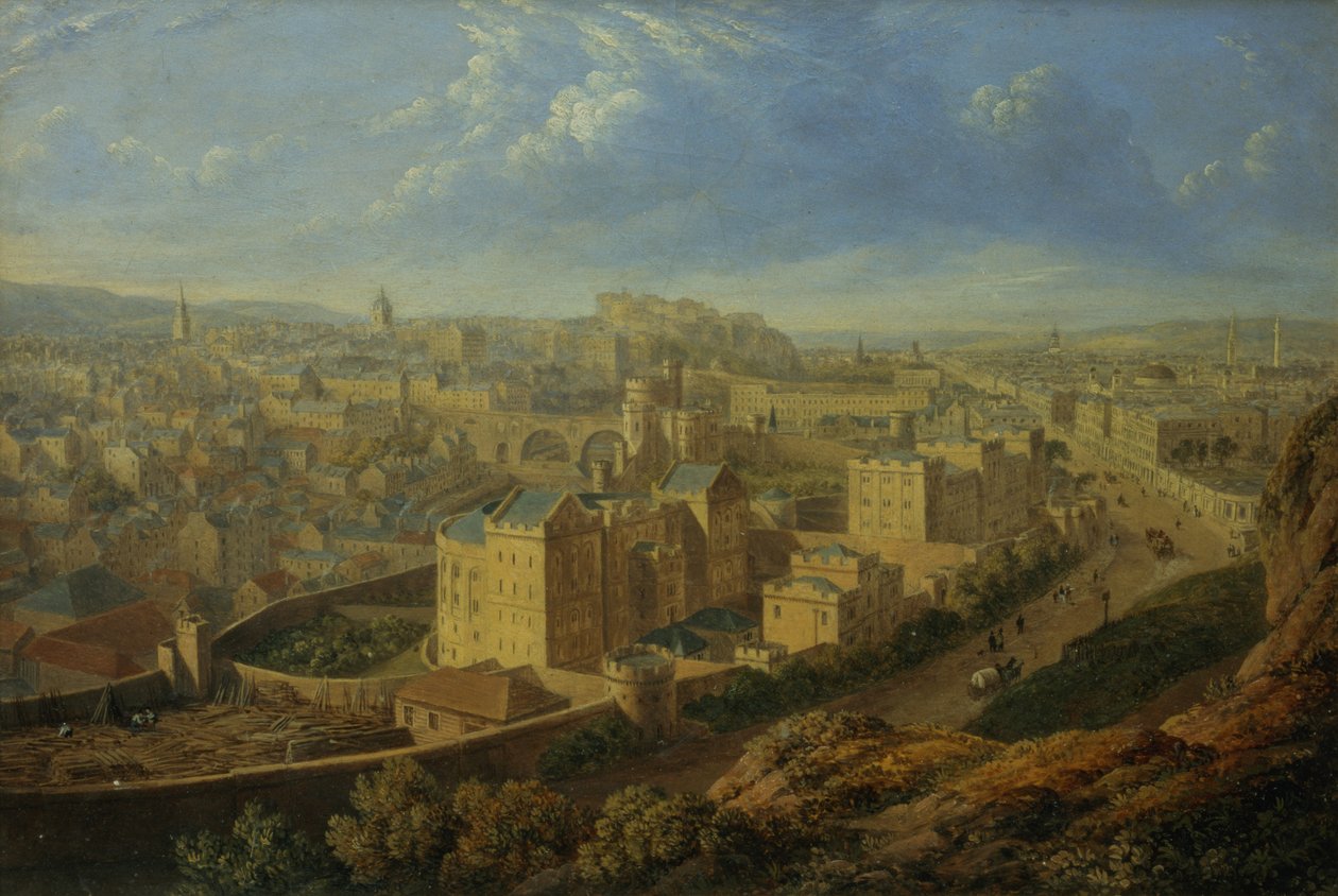 Edinburgh z kopce Calton od Robert Batty