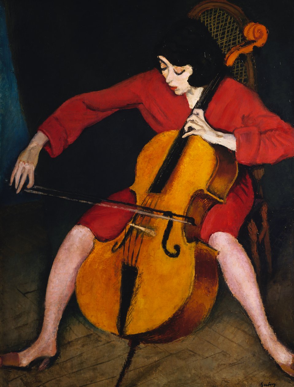 Žena hrající na violoncello od Robert Bereny