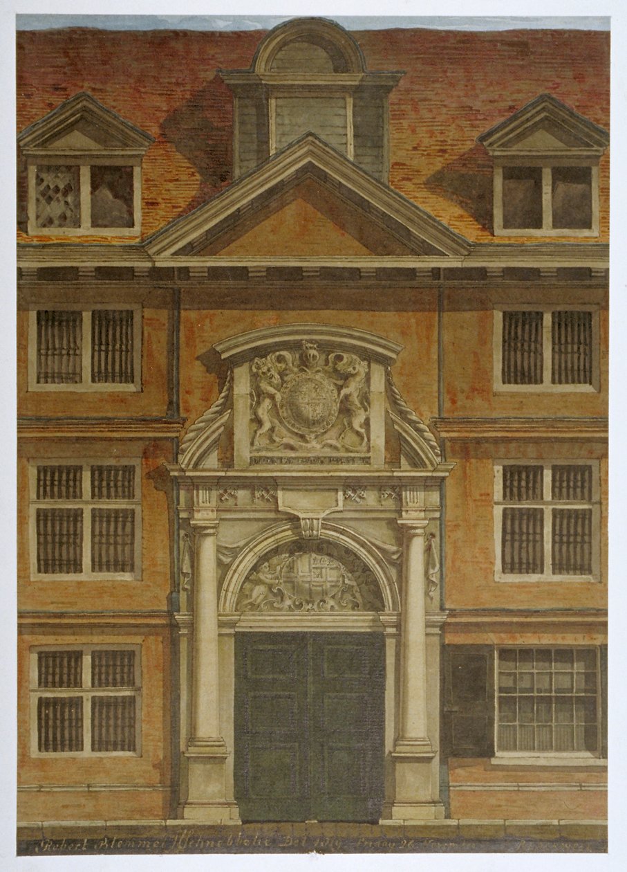 Blackwell Hall, City of London, 1819 od Robert Blemmell Schnebbelie