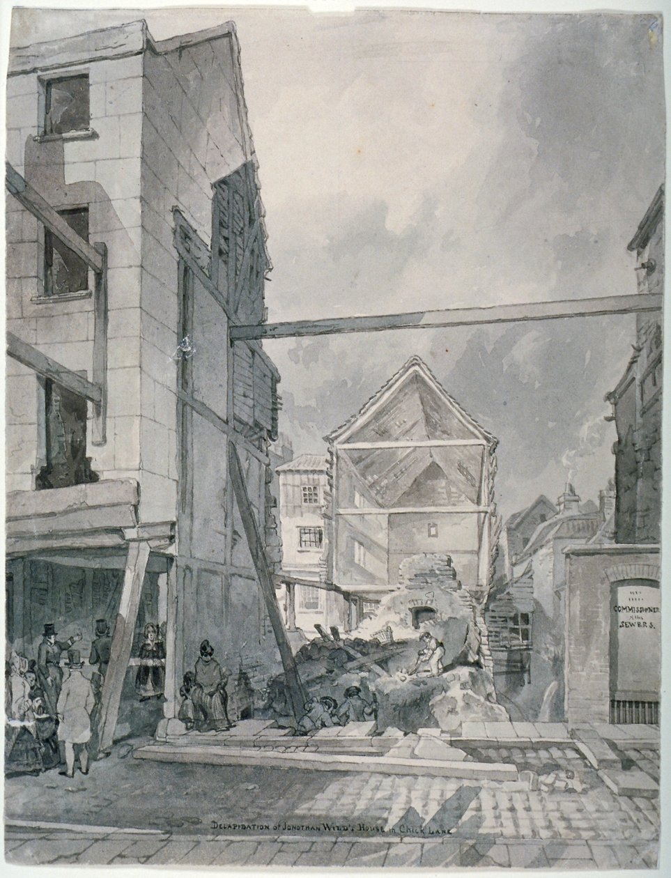 Chick Lane, City of London, 1825 od Robert Blemmell Schnebbelie